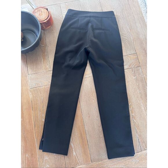 Veronica Beard Black Irving Pant Leg Snap Side Buttons Size 2 - Picture 4 of 7